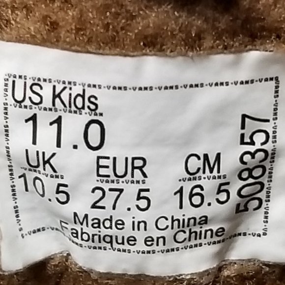 Vans Kids Sk8 Hi MTE 1 Skate Shoe  Brown / Plaid Suede, Little Kid Size 11 - Picture 13 of 13